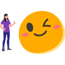 پیش‌نمایش فایل girl-liking-emoji-9181604 از پک روز جهانی اموجی