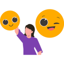 پیش‌نمایش فایل girl-sending-emojis-9181655 از پک روز جهانی اموجی