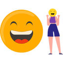 پیش‌نمایش فایل girl-wearing-smiley-face-9181662 از پک روز جهانی اموجی