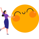 پیش‌نمایش فایل girl-with-emoji-9181629 از پک روز جهانی اموجی