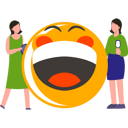 پیش‌نمایش فایل girls-looking-at-laughing-emoji-9181651 از پک روز جهانی اموجی