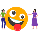 پیش‌نمایش فایل two-girls-laughing-9181637 از پک روز جهانی اموجی