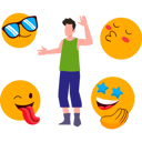 پیش‌نمایش فایل young-boy-celebrating-emoji-day-9181607 از پک روز جهانی اموجی