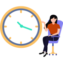 پیش‌نمایش فایل young-girl-sitting-on-chair-showing-time-9161175 از پک زمان
