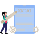 پیش‌نمایش فایل girl-signing-contract-document-9213354 از پک فعالیت‌های تجاری
