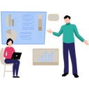 پیش‌نمایش فایل young-man-talking-to-woman-about-chart-analytics-9213339 از پک فعالیت‌های تجاری