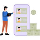 پیش‌نمایش فایل boy-looking-at-customers-on-mobile-9231301 از پک کسب‌وکار دیجیتال