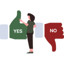 پیش‌نمایش فایل girl-choosing-yes-9285186 از پک بله یا خیر