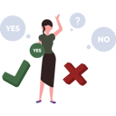 پیش‌نمایش فایل woman-choosing-yes-9285206 از پک بله یا خیر