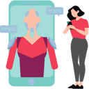 پیش‌نمایش فایل girl-chatting-with-chatbot-on-mobile-9263206 از پک فناوری مدرن