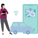 پیش‌نمایش فایل girl-is-booking-a-car-online-9263205 از پک فناوری مدرن