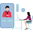 پیش‌نمایش فایل girl-is-talking-to-the-doctor-online-9263201 از پک فناوری مدرن