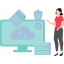 پیش‌نمایش فایل girl-is-uploading-cloud-data-9263212 از پک فناوری مدرن
