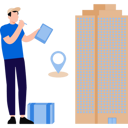 پیش‌نمایش فایل boy-is-delivering-a-parcel-to-a-building-9266057 از پک خدمات لجستیکی