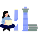 پیش‌نمایش فایل girl-is-reading-a-book-9266094 از پک مدرسه و آموزش
