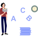 پیش‌نمایش فایل girl-is-studying-english-9266104 از پک مدرسه و آموزش