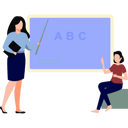 پیش‌نمایش فایل girl-is-teaching-english-to-the-student-9266100 از پک مدرسه و آموزش