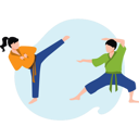 پیش‌نمایش فایل girl-and-boy-doing-karate-practicing-9297915 از پک فعالیت ورزشی