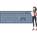 پیش‌نمایش فایل the-girl-is-standing-with-the-keyboard-9326768 از پک دستگاه‌ها
