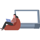 پیش‌نمایش فایل the-girl-is-using-a-laptop-9326781 از پک دستگاه‌ها