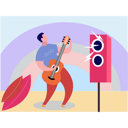 پیش‌نمایش فایل boy-playing-guitar-9458223 از پک جشنواره موسیقی و کنسرت