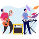 پیش‌نمایش فایل boys-playing-guitar-and-piano-9458232 از پک جشنواره موسیقی و کنسرت