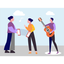 پیش‌نمایش فایل girl-giving-instructions-to-band-9458225 از پک جشنواره موسیقی و کنسرت