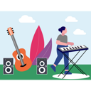 پیش‌نمایش فایل girl-playing-piano-9458224 از پک جشنواره موسیقی و کنسرت