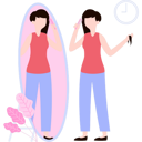 پیش‌نمایش فایل girl-is-combing-her-hair-in-the-mirror-9402285 از پک مراقبت از خود