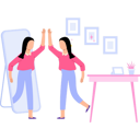 پیش‌نمایش فایل girl-is-talking-to-herself-in-the-mirror-9402274 از پک مراقبت از خود
