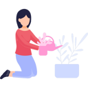 پیش‌نمایش فایل girl-is-watering-the-plants-9402290 از پک مراقبت از خود
