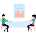 پیش‌نمایش فایل couple-is-sitting-in-restaurant-9402146 از پک روز زن