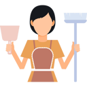 پیش‌نمایش فایل female-maid-stands-for-cleaning-9383783 از پک نظافت‌چی و خانه‌دار