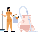 پیش‌نمایش فایل girl-carrying-bucket-and-brush-9383791 از پک نظافت‌چی و خانه‌دار