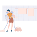 پیش‌نمایش فایل girl-cleaning-floor-9372467 از پک نظافت‌چی و خانه‌دار
