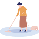 پیش‌نمایش فایل girl-cleaning-floor-with-vacuum-9372456 از پک نظافت‌چی و خانه‌دار
