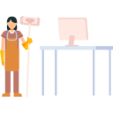 پیش‌نمایش فایل girl-cleaning-office-9372470 از پک نظافت‌چی و خانه‌دار