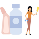 پیش‌نمایش فایل girl-holding-cleaning-brush-9383757 از پک نظافت‌چی و خانه‌دار