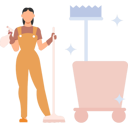 پیش‌نمایش فایل girl-holding-wiper-and-shower-9372474 از پک نظافت‌چی و خانه‌دار