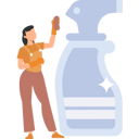 پیش‌نمایش فایل girl-standing-by-shower-9372491 از پک نظافت‌چی و خانه‌دار