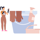 پیش‌نمایش فایل girl-standing-next-to-cleaning-bucket-9383793 از پک نظافت‌چی و خانه‌دار