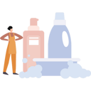 پیش‌نمایش فایل girl-standing-with-cleaning-products-9372479 از پک نظافت‌چی و خانه‌دار