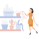 پیش‌نمایش فایل girl-taking-care-of-plants-9372492 از پک نظافت‌چی و خانه‌دار