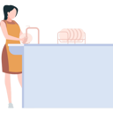 پیش‌نمایش فایل girl-washing-dishes-9372466 از پک نظافت‌چی و خانه‌دار