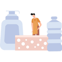 پیش‌نمایش فایل housekeeper-stands-with-cleaning-supplies-9372475 از پک نظافت‌چی و خانه‌دار