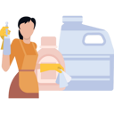 پیش‌نمایش فایل maid-holding-shower-and-cloth-9383767 از پک نظافت‌چی و خانه‌دار