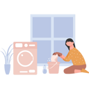 پیش‌نمایش فایل maid-washing-clothes-9372486 از پک نظافت‌چی و خانه‌دار