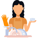 پیش‌نمایش فایل maid-washing-dishes-9372454 از پک نظافت‌چی و خانه‌دار