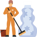 پیش‌نمایش فایل male-cleaner-standing-with-brush-9383754 از پک نظافت‌چی و خانه‌دار