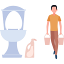 پیش‌نمایش فایل man-cleaning-toilet-9372498 از پک نظافت‌چی و خانه‌دار